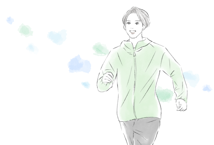 運動をする男性のイラスト